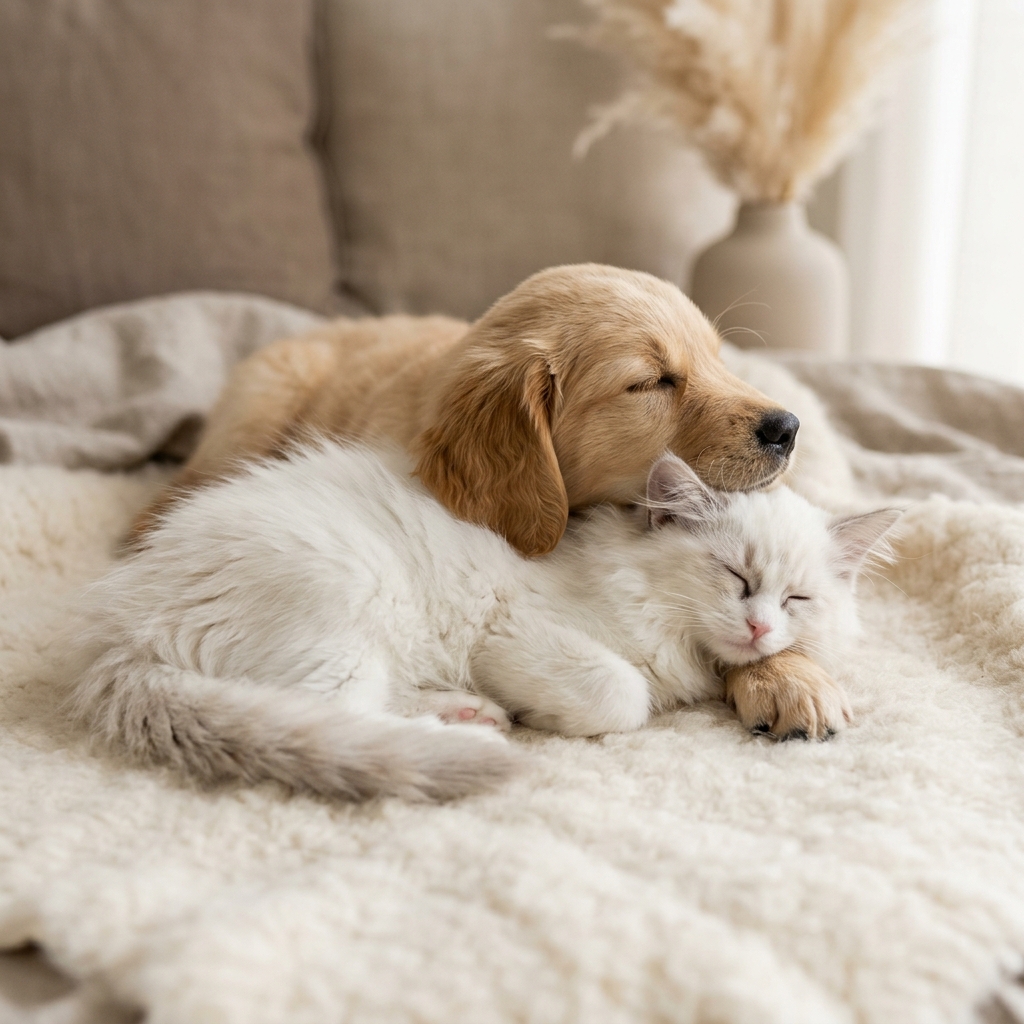 Puppies and Kittens Best Friends